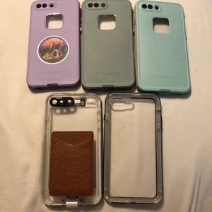 5 Lifeproof IPhone 7/8 plus cases.